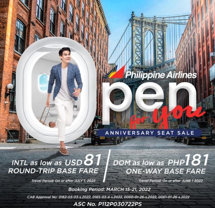 Philippine Airlines launches Open for You Seat Sale to mark its 81st Anniversary
